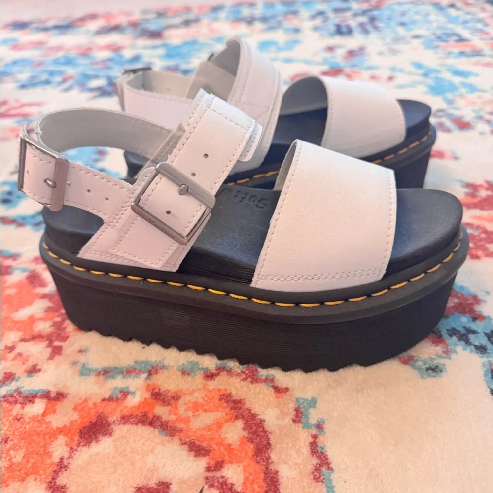 Stylish White Platform Sandals